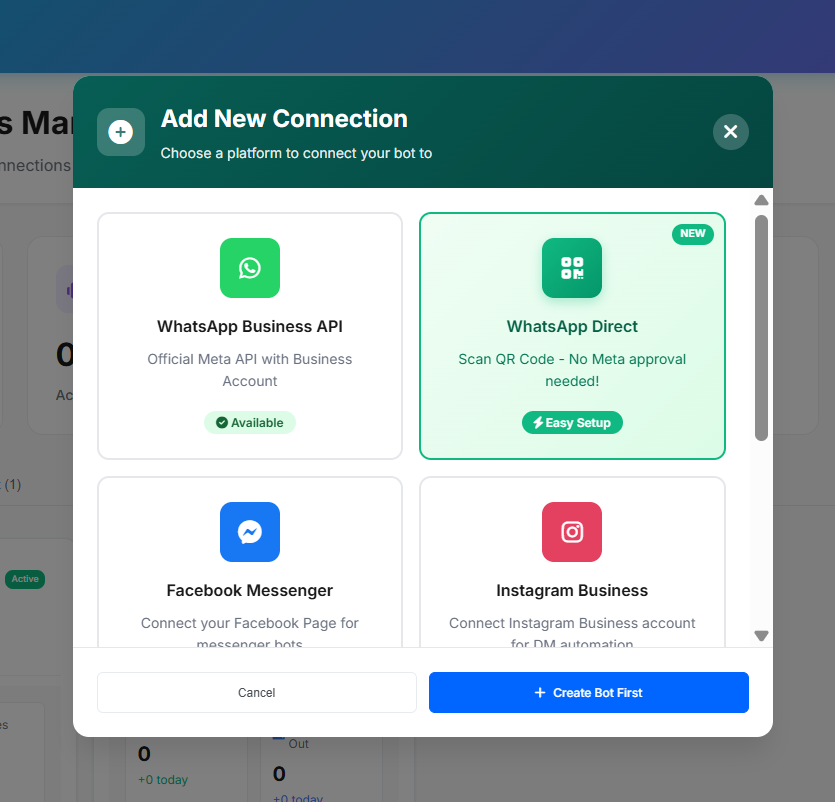 إضافة ربط جديد